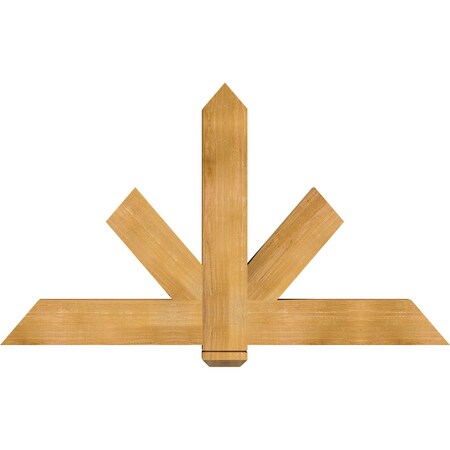 Ekena Millwork Kennewick Rough Sawn Timber Gable Bracket, Western Red Cedar, 60"W x 35"H x 4"D x 6"F, 14/12 Pitch GBW060X35X0406KEN00RWR